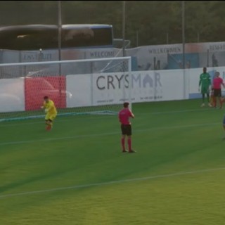 Gianola calcia fuori il terzo rigore e la Pro Patria è fuori dalla Coppa (immagine canale youtube Leon)