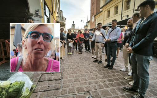La fiaccolata e Laura Puricelli, cugina di Davide