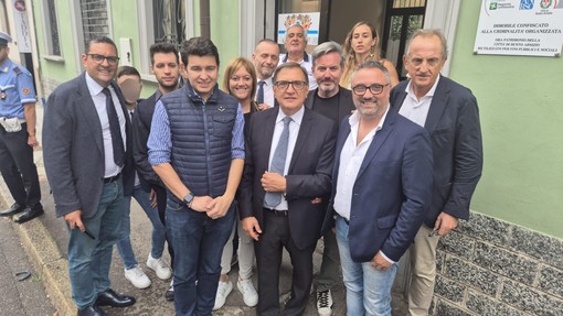 Ingresso del civico 9, in via Quintino Sella