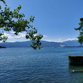 Un bellissimo scorcio del lago Maggiore dal Parco delle Torrazze a Laveno