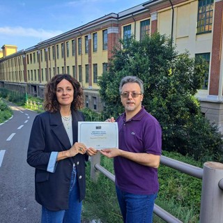 Laura Cattaneo (docente LIUC) e Daniele Pozzi (Direttore Archivio del Cinema Industriale LIUC)