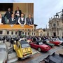 Una precedente edizione con le auto schierate davanti a San Giovanni. Nel riquadro, la presentazione della prossima edizione, in programma il 12 aprile
