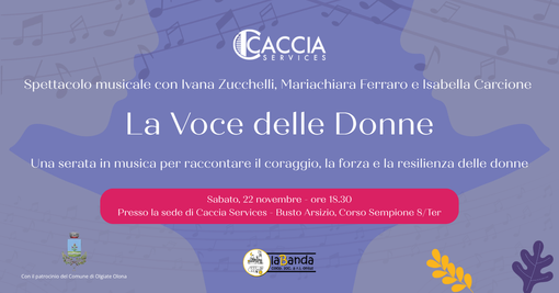 La Voce delle Donne: a Busto Arsizio uno spettacolo musicale per la Giornata contro la violenza sulle donne