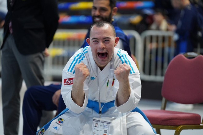 Mattia Allesina, per la terza volta campione europeo di parakarate