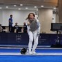 Marta Cammilletti esulta un attimo dopo aver vinto all'ultima stoccata contro la russa Biryukova