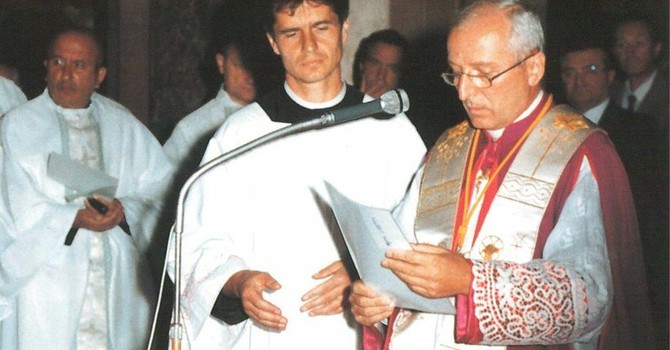 Monsignor Livetti e don Isidoro Meschi Monsignor Livetti e don Isidoro Meschi