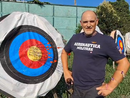 Michele Frangilli al campo di allenamento della Compagnia Arcieri Monica