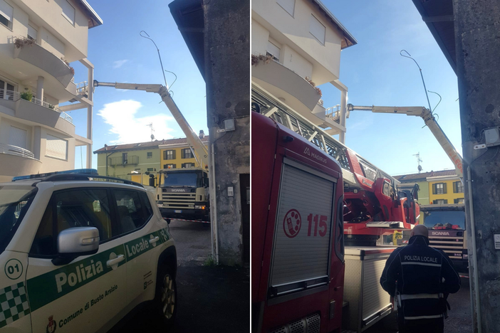 Incidente sul lavoro in via Zara, operaio salvo grazie all’imbracatura