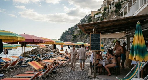 Positano beach club a Fornillo: Pupetto, mare e cucina Positano beach club a Fornillo: Pupetto, mare e cucina