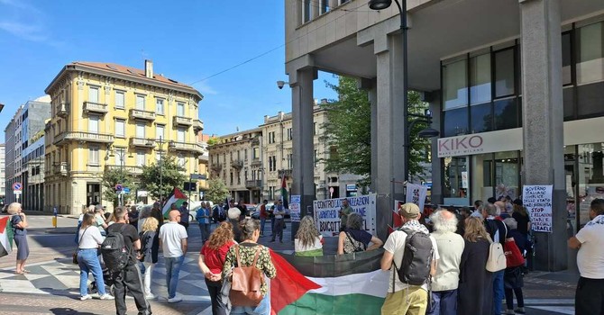 Global Sumud Flotilla, presidio in centro a Busto