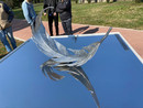 La piuma del monumento in una foto d'archivio