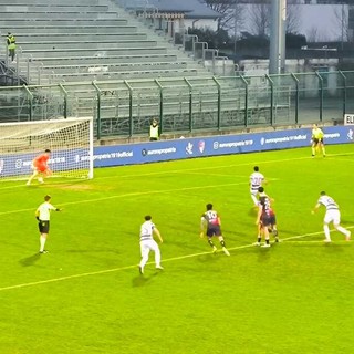 Il rigore sbagliato da Desogus al 45'