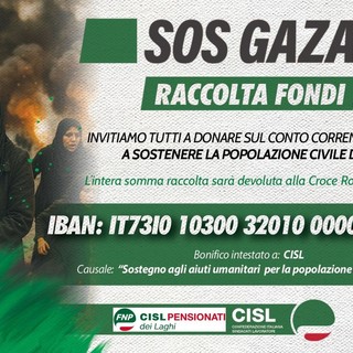Guerra a Gaza, la Cisl lancia una raccolta fondi nazionale a sostegno della popolazione civile