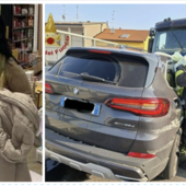 A sinistra: la dottoressa Stefania Onolfo. A destra: i soccorsi al lavoro sui mezzi dopo l'incidente A sinistra: la dottoressa Stefania Onolfo. A destra: i soccorsi al lavoro sui mezzi dopo l'incidente