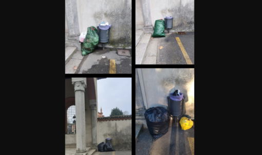 Rifiuti abbandonati a Gazzada Schianno