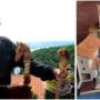 Lino Biagini al Sacro Monte dove intaglia manici di bastone per farne piccole opere d’arte. A destra la riproduzione fatta con tappi di sughero modellati dell’ingresso del Santuario, con il campanile, il pozzo e la gradinata che sale verso lo spiazzo Lino Biagini al Sacro Monte dove intaglia manici di bastone per farne piccole opere d’arte. A destra la riproduzione fatta con tappi di sughero modellati dell’ingresso del Santuario, con il campanile, il pozzo e la gradinata che sale verso lo spiazzo