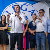Lega, Salvini incontra i militanti a Gallarate