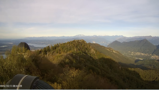La situazione meteo odierna vista dalle webcam del Campo dei Fiori