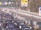 La situazione traffico dopo l'incidente ripresa dalle webcam di Autostrade per l'Italia