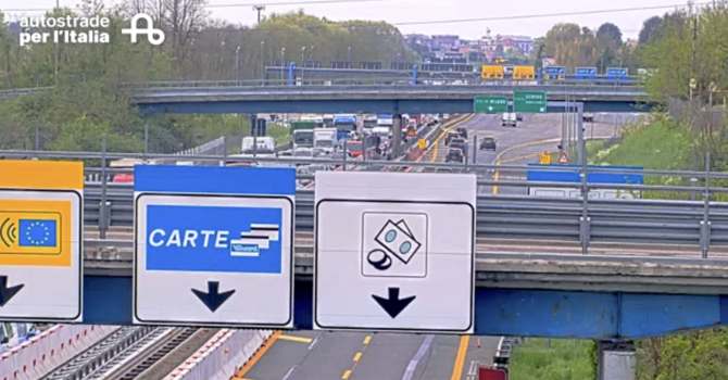 La situazione traffico vista dalle webcam di Autostrade per l'Italia