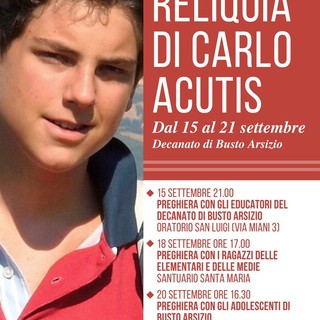 San Carlo Acutis, il Decanato di Busto accoglie la sua reliquia