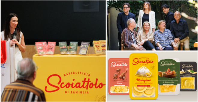 Nuovo logo e rebranding per lo Scoiattolo: a sinistra Alice Galli, responsabile comunicazione e marketing dell'azienda della nostra provincia, alla presentazione milanese di oggi a Robilant; sopra a destra foto di famiglia e le quattro nuove linee che racchiudono i prodotti del raviolificio di Lonate Ceppino Nuovo logo e rebranding per lo Scoiattolo: a sinistra Alice Galli, responsabile comunicazione e marketing dell'azienda della nostra provincia, alla presentazione milanese di oggi a Robilant; sopra a destra foto di famiglia e le quattro nuove linee che racchiudono i prodotti del raviolificio di Lonate Ceppino
