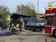 L'intervento dei vigili del fuoco a Samarate