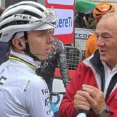 Renzo Oldani e Tadaj Pogacar al termine dell'edizione dello scorso anno, annullata in corso d'opera per maltempo Renzo Oldani e Tadaj Pogacar al termine dell'edizione dello scorso anno, annullata in corso d'opera per maltempo