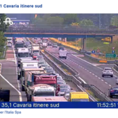 Code immortalate dalla webcam di Autostrade per l'Italia