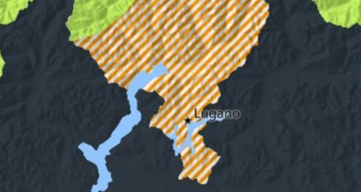 L'allerta canicola di livello 3 (pericolo marcato) per il sud delle Alpi nella cartina di MeteoSvizzera L'allerta canicola di livello 3 (pericolo marcato) per il sud delle Alpi nella cartina di MeteoSvizzera