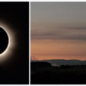 A sinistra: la splendida immagine dell'eclissi totale immortalata da Stefano Malinverno. A destra: un frame del video girato da Maurizio Moretti A sinistra: la splendida immagine dell'eclissi totale immortalata da Stefano Malinverno. A destra: un frame del video girato da Maurizio Moretti