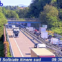 Le code in direzione Nord (foto webcam Autostrade per l'Italia)