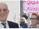 A sinistra: Fabio Limido. A destra: la moglie Marta Criscuolo durante la manifestazione di sabato