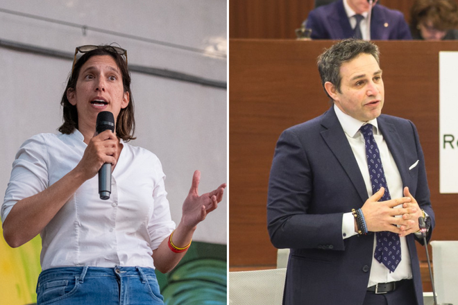 Elly Schlein e Samuele Astuti Elly Schlein e Samuele Astuti