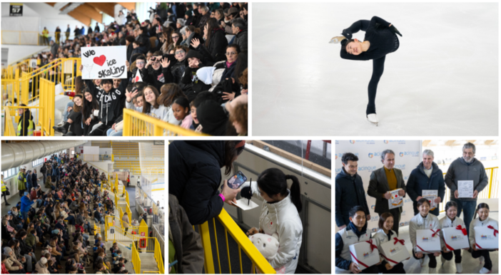 Il cuore di Varese per il pattinaggio e per i campioni della nazionale giapponese (Foto Roberto Galbiati)