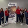 Le atlete dello Skorpion Karate con il tecnico Massimiliano Dominici