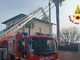 L'intervento dei vigili del fuoco a Sangiano