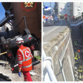 I soccorsi in azione dopo l'incidente I soccorsi in azione dopo l'incidente