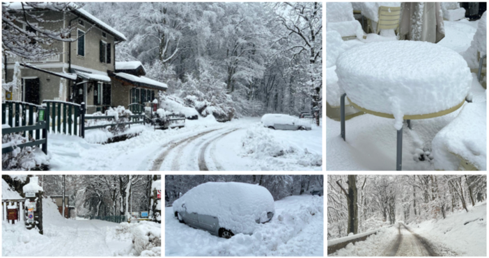 Una magica cartolina di un Campo dei Fiori avvolto dalla neve