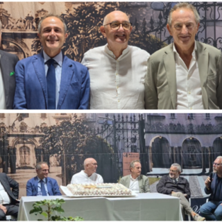 Da sinistra Gunnar Vincenzi, Dario Galli, Marco Reguzzoni, Massimo Ferrario, Emanuele Antonelli e Marco Magrini sul palco della Fiera