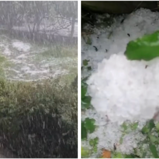 Grandinata a Maccagno con Pino e Veddasca (si ringrazia Giacomo sul canale Instagram naturalmeteo_reporter)