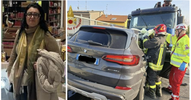 A sinistra: la dottoressa Stefania Onolfo. A destra: i soccorsi al lavoro sui mezzi dopo l'incidente