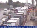Le immagini della coda vista dalla webcam di Autostrade per l'Italia Le immagini della coda vista dalla webcam di Autostrade per l'Italia