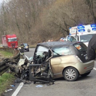 L'auto sulla quale viaggiavano i tre ragazzi