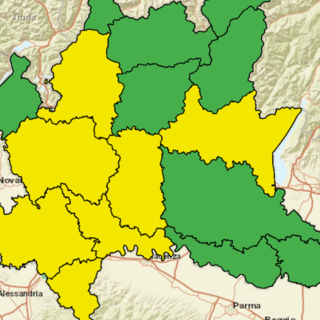 L'allerta gialla per temporali forti della protezione civile in vigore dalle 15 di oggi per ora riguarda il sud della nostra provincia
