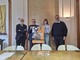 Da sinistra, Giorgio Albè, Alessandro Albani, Alice Mometti, Alfonso Cassarino