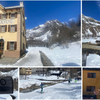 La magia della neve con una temperatura quasi estiva nella piana di Devero