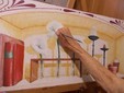 La signora Valeria mentre dipinge