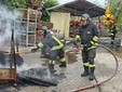 L'intervento dei vigili del fuoco a Samarate