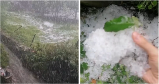 Grandinata a Maccagno con Pino e Veddasca (si ringrazia Giacomo sul canale Instagram naturalmeteo_reporter)